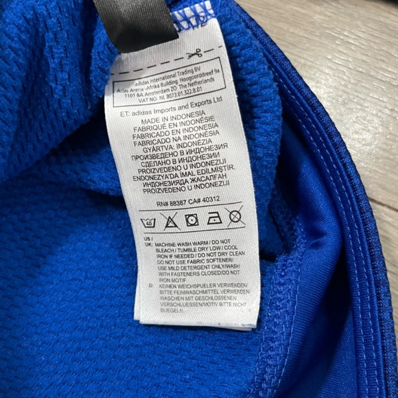 Adidas Activewear Blue Hoodie Size XS Girls Climawarm ( No Drawstrings ) - Picture 11 of 16